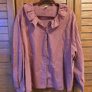 Old Navy Gingham Blouse- XXL - NWT!